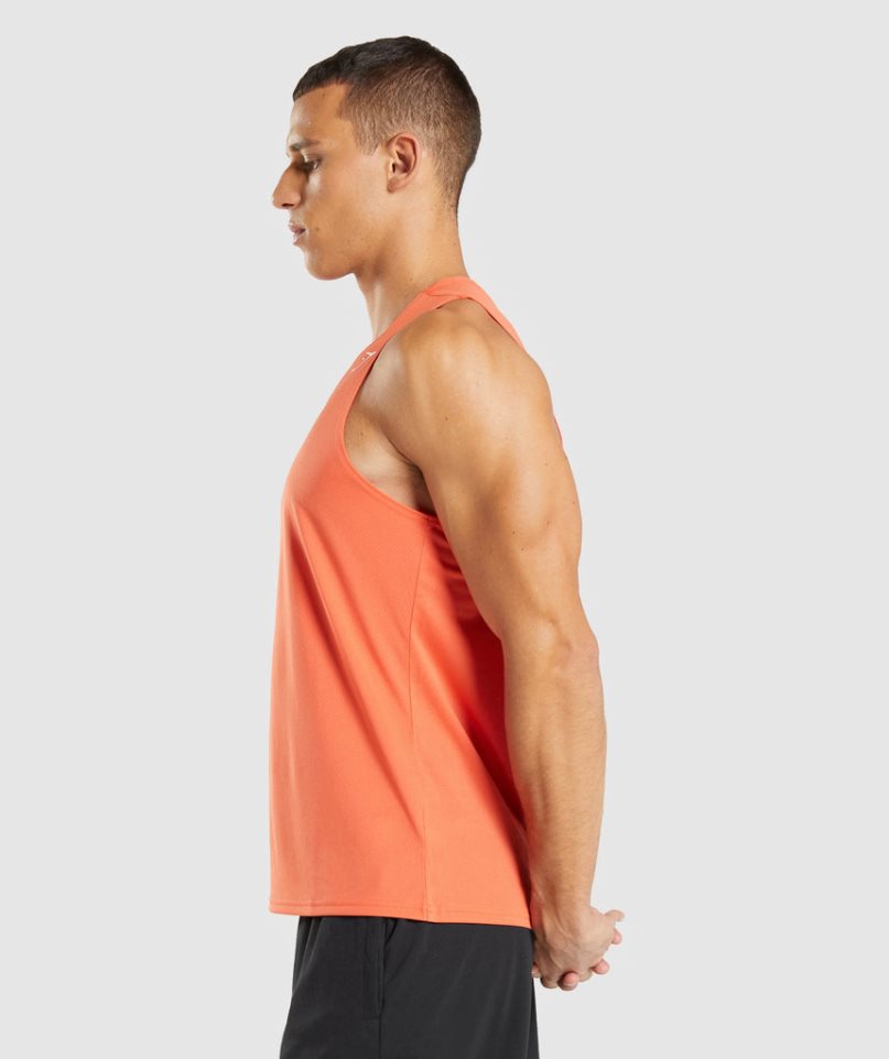 Men's Gymshark Arrival Tanks Orange | NZ 9OGMRL